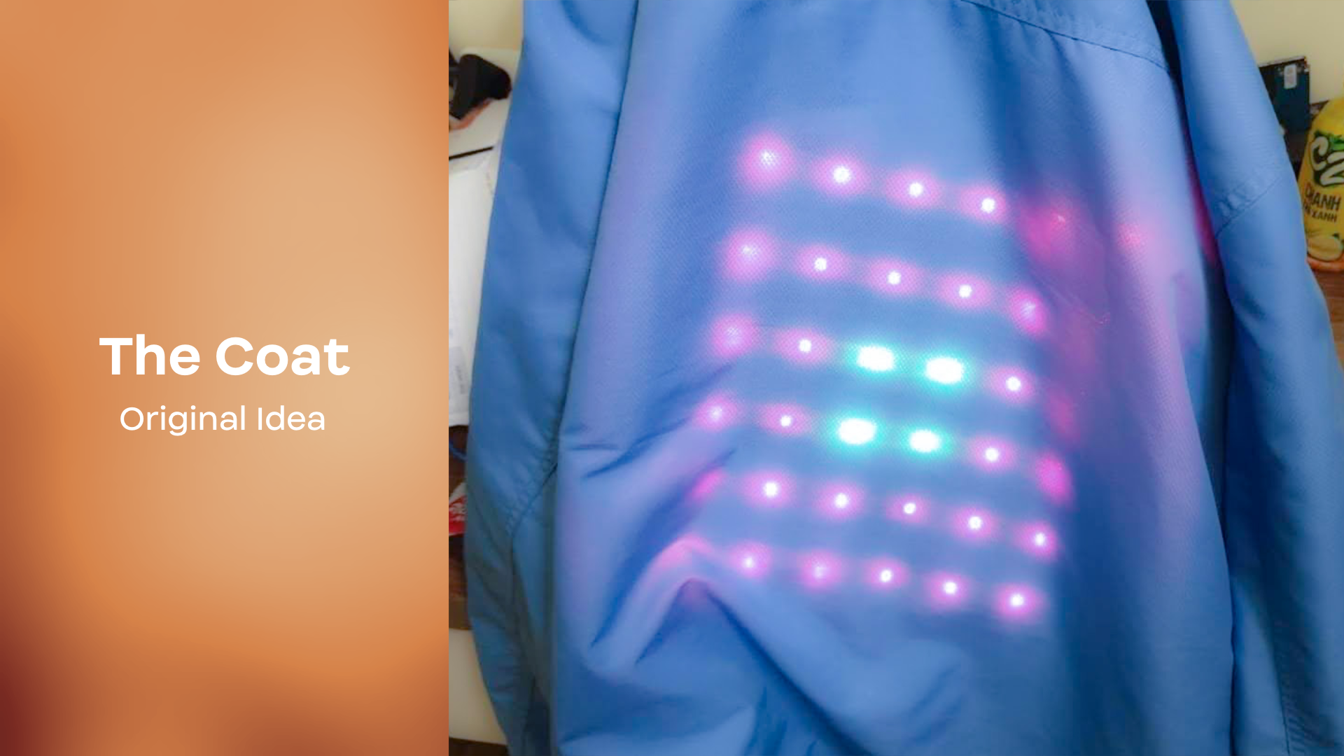 NeoCoat is actually the concatenation of Neopixel and Coat.
